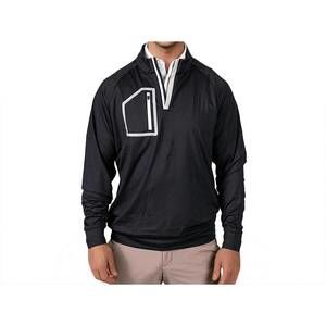 NEW 2PUTT men's q-zip pullover in black